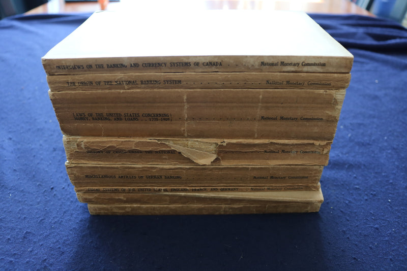 1910 NATIONAL MONEYTARY COMMISSION REPORTS - LOT OF 9 - O 3469
