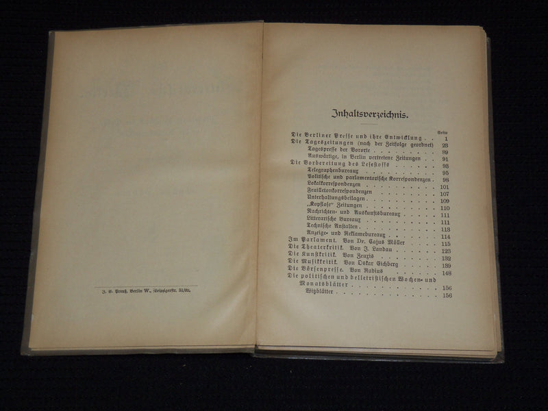 1800'S DAS LITTERARISCHE BERLIN GERMAN BOOK BY GUSTAV DAHMS - KD 6494G