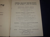 1953 OPERA BALLET MUSIC HALL BOOK - ENGLISH & FRENCH - GREAT PHOTOS - J 1776
