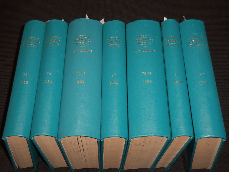 1983-1986 AMERICAN JOURNAL OF MEDICINE & SUPPLEMENTS VOLUMES LOT OF 7 - KD 1B