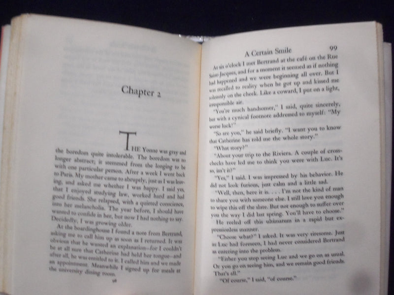 1956 A CERTAIN SMILE HARDCOVER BOOK BY FRANCOISE SAGAN - KD 8681