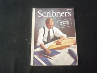 1938 JUNE SCRIBNER'S MAGAZINE- YACHT DESIGNER- ADVERTISING THE NEXT WAR- B 1181D