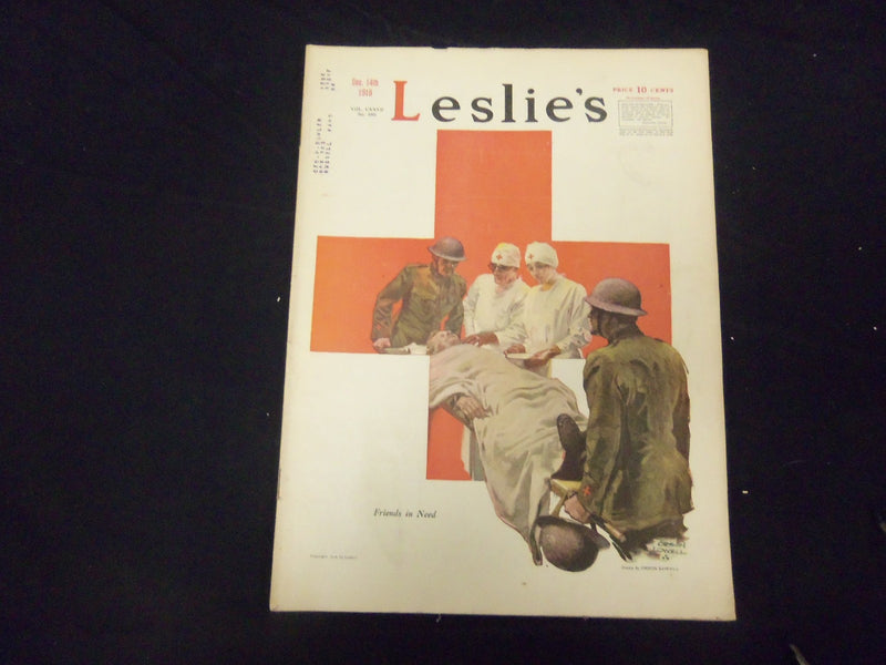 1918 DECEMBER 14 LESLIE'S WEEKLY MAGAZINE - FRIENDS IN NEED - ST 2227