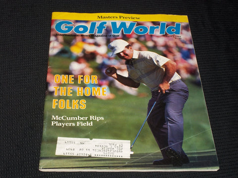 1988 APRIL 1 GOLF WORLD MAGAZINE - MARK MCCUMBER FRONT COVER - E 6227