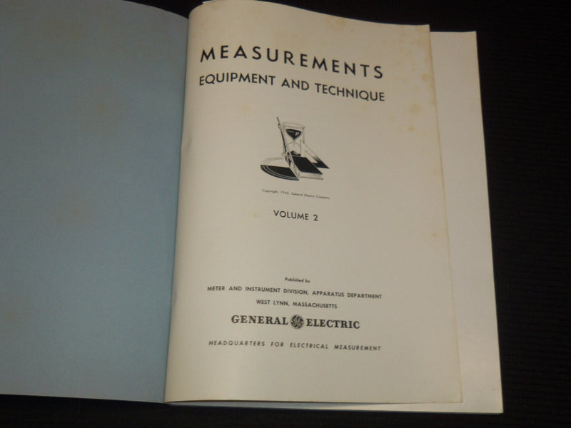 1945 MEASUREMENTS EQUIPMENT AND TECHNIQUE CATALOG - G. E. - KD 6524J
