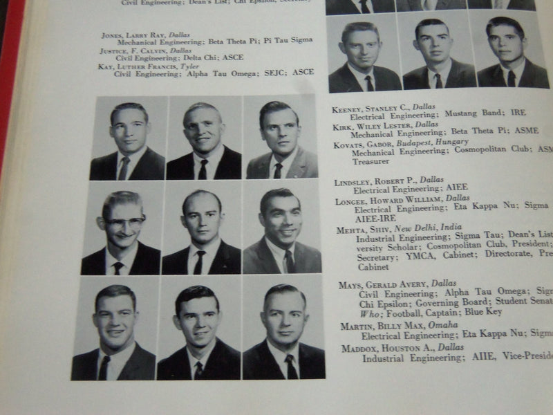 1962 THE ROTUNDA SOUTHERN METHODIST UNIVERSITY YEARBOOK - JERRY MAYS - YB 1150