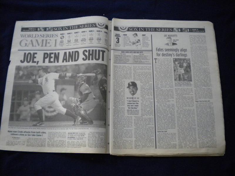 2005 OCTOBER 23 CHICAGO SUN-TIMES NEWSPAPER - WORLD SERIES GAME 1 - NP 5952