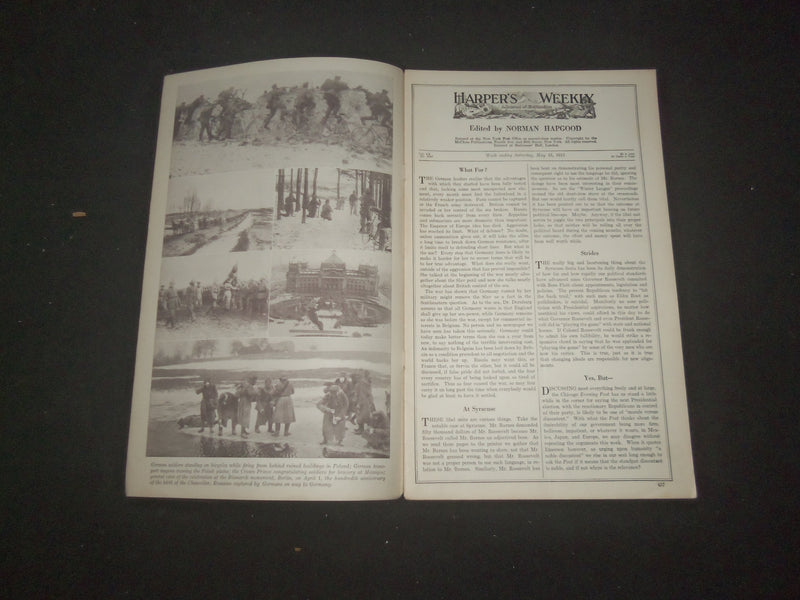 1915 MAY 15 HARPER'S WEEKLY MAGAZINE - THE SLAUGHTER OF THE LAST BORN - SP 1520G