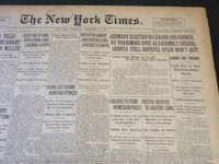 1926 SEPTEMBER 9 NEW YORK TIMES - GERMANY ELECTED TO LEAGUE AND COUNCIL- NT 5564
