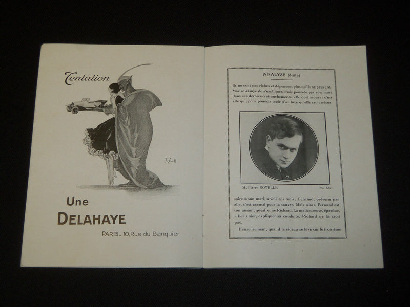 1921-1922 LE VOLEUR FRENCH THEATRE PROGRAM- HENRY BERNSTEIN - J 5385