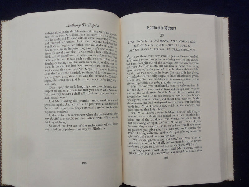 1958 ANTHONY TROLLOPE'S BARCHESTER TOWERS HARDCOVER BOOK -HERITAGE PRESS-KD 8871