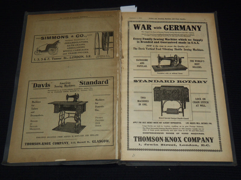1917 JANUARY-DECEMBER PRAM GAZETTE & HIRE TRADERS RECORD BOUND VOLUME - KD 7462B