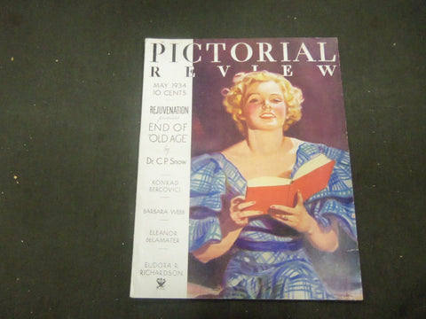1934 MAY PICTORIAL REVIEW MAGAZINE - GREAT ILLUSTRATIONS & ADS -ST 815