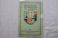 1931 LINCOLN EXTENSION UNIVERSITY - SUCCESS IN FACTORY MANAGEMENT - K 3468