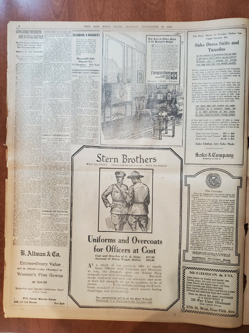 1917 NOVEMBER 12 NEW YORK TIMES - KERENSKY MOVES ON PETROGRAD - NT 8067