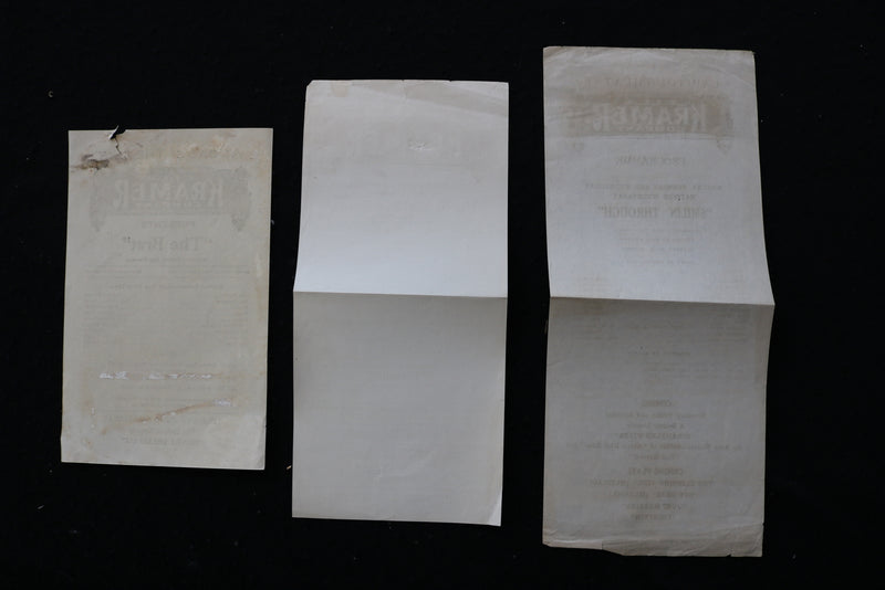 1920'S ELLA KRAMER COMPANY THEATRE PROGRAMS - LOT OF 3 - K 1869