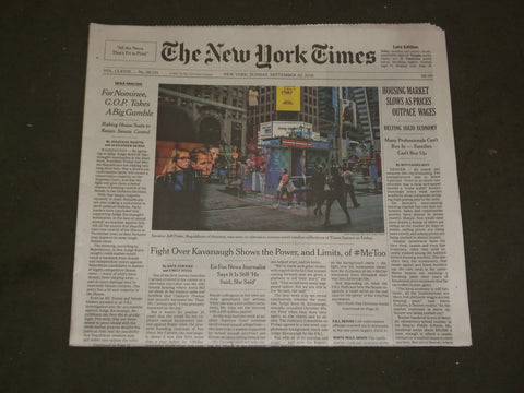 2018 SEPTEMBER 30 NEW YORK TIMES - FIGHT OVER KAVANAUGH SHOWS POWER OF #METOO