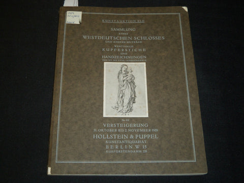 1929 SAMMLUNG EINES WESTDEUTSCHEN SCHLOSSES - KUNSTAUKTION - KD 5854