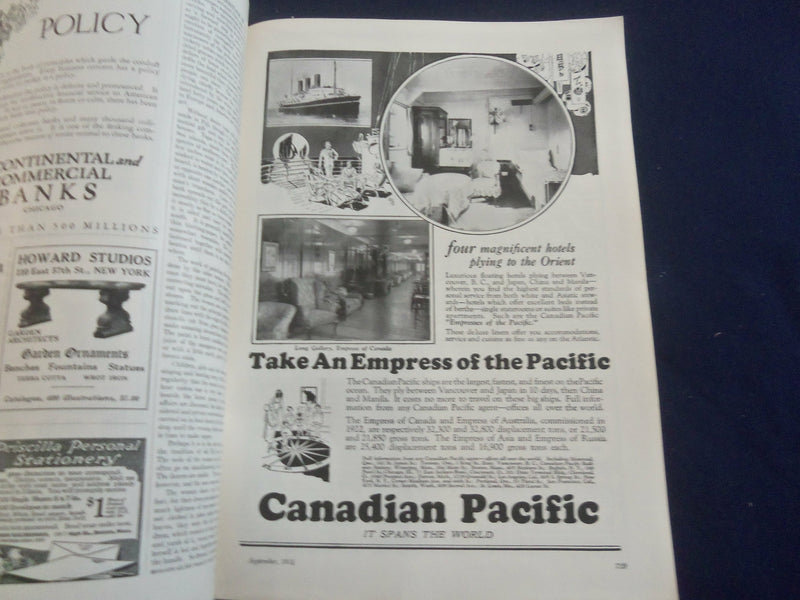 1924 SEPTEMBER ASIA MAGAZINE - TRAIL OF OPIUM- GREAT PHOTOS & STORIES - SP 1222Z