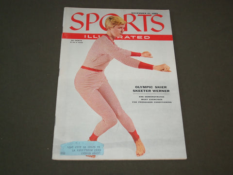 1955 NOVEMBER 21 SPORTS ILLUSTRATED MAGAZINE - OLYMPIAN SKEETER WERNER - SP 8762