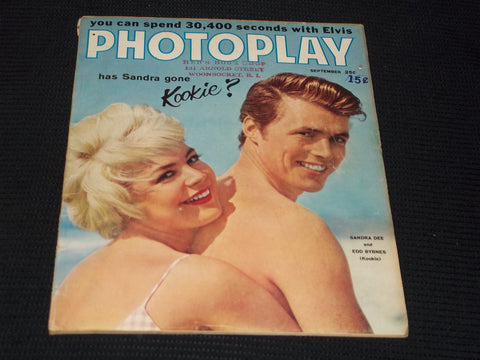 1959 SEPTEMBER PHOTOPLAY MAGAZINE - SANDRA DEE &EDD BYRNES FRONT COVER - E 16751