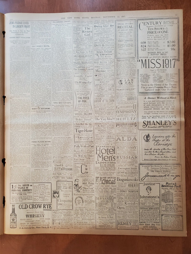 1917 NOVEMBER 12 NEW YORK TIMES - KERENSKY MOVES ON PETROGRAD - NT 8067