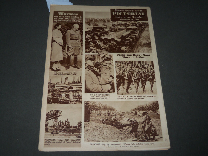 1939 SEPTEMBER 24 BOSTON GLOBE PICTORIAL MAGAZINE - GRETA GARBO - NP 2941