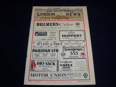 1957 NOVEMBER 2 ILLUSTRATED LONDON NEWS MAGAZINE - RADIO TELESCOPE - E 8049
