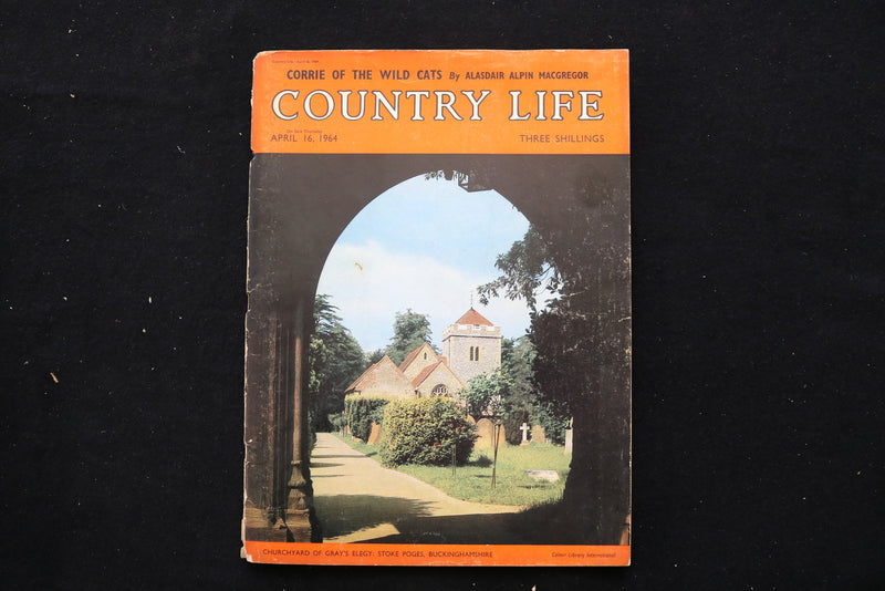 1964 APR 16 COUNTRY LIFE MAGAZINE - CHURCHYARD OF GRAY'S ELEGY COVER - SP 4191K