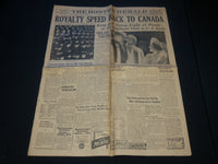 1939 JUNE12 BOSTON HERLAD NEWSPAPER - ROYALTY SPEED TO CANADA - NP 4251Y