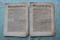 1868 PENNYSYLVANIA DAILY LEGISLATIVE RECORD - LOT OF 22 - K 2518