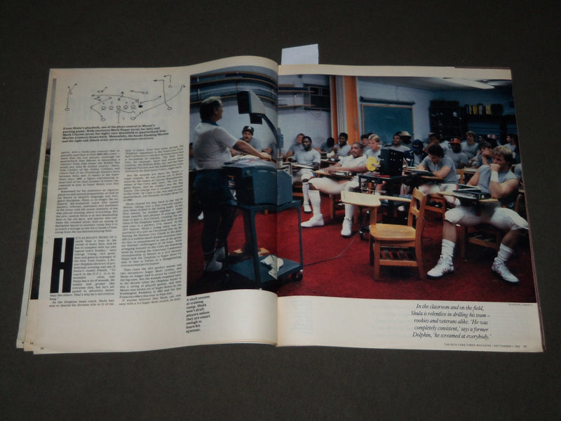 1985 SEPTEMBER 1 NEW YORK TIMES MAGAZINE SECTION - DON SHULA COVER - J 3075