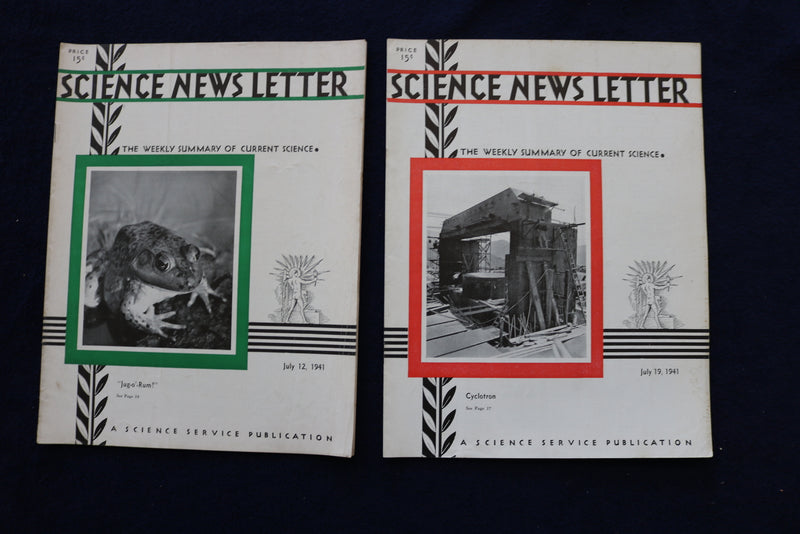 1941 SCIENCE NEWS LETTER - LOT OF 27 - O 3422