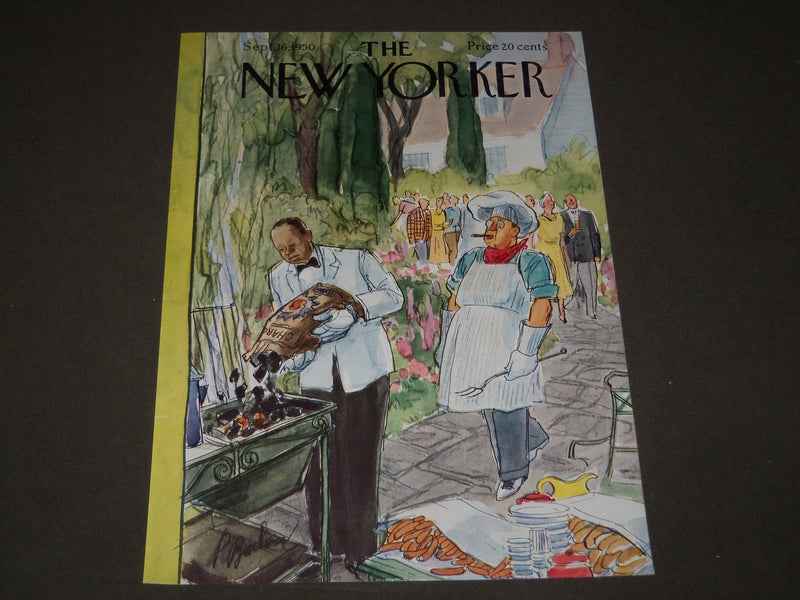 1950 SEPTEMBER 16 NEW YORKER MAGAZINE FRONT COVER ONLY - GREAT ART FOR FRAMING