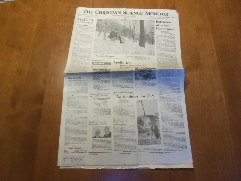 1968 JAN 13 THE CHRISTIAN SCIENCE MONITOR-EXTENSION OF PAUSE HANOI AIM?- NP 4624