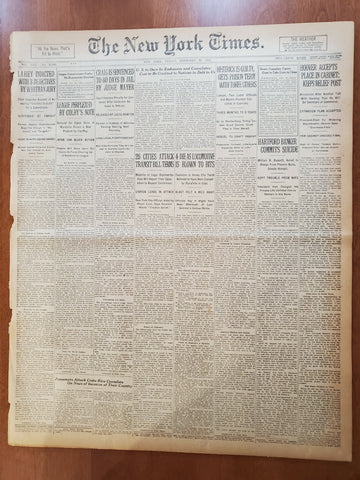 1921 FEBRUARY 25 NEW YORK TIMES - HOOVER ACCEPTS PLACE IN CABINET - NT 8130