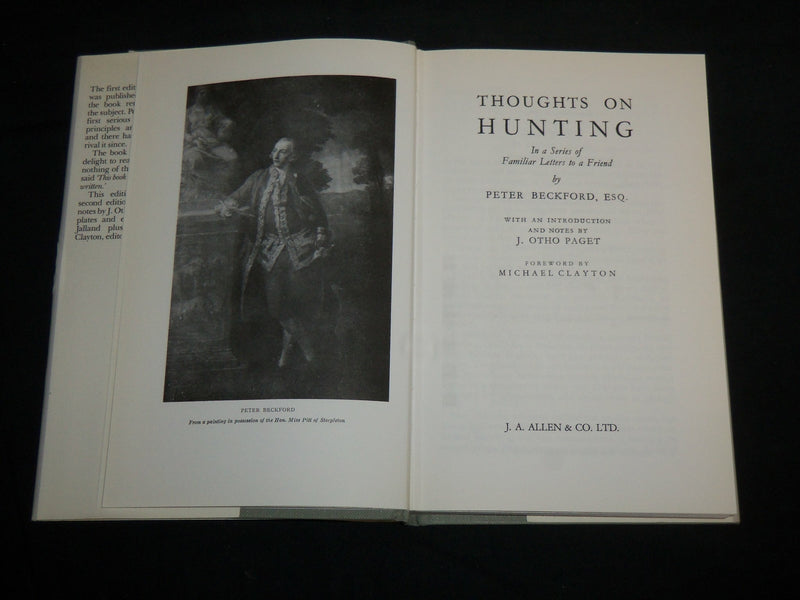 1993 THOUGHTS ON HUNTING HARDCOVER BOOK BY PETER BECKFORD - KD 6875