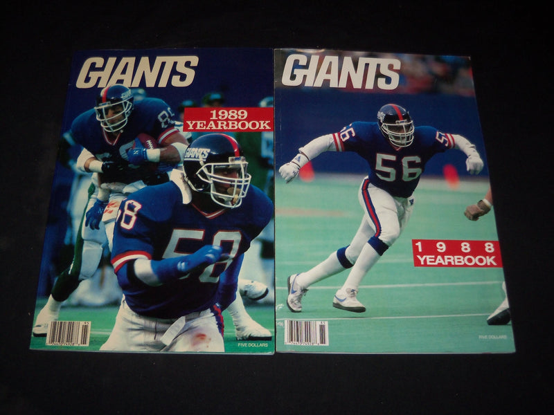 1988-1993 NEW YORK GIANTS FOOTBALL YEARBOOKS LOT OF 5 - O 1350D