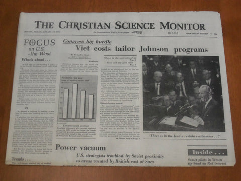 1968 JAN 19 THE CHRISTIAN SCIENCE MONITOR-VIET COSTS TAILOR LBJ PROGRAMS-NP 4629