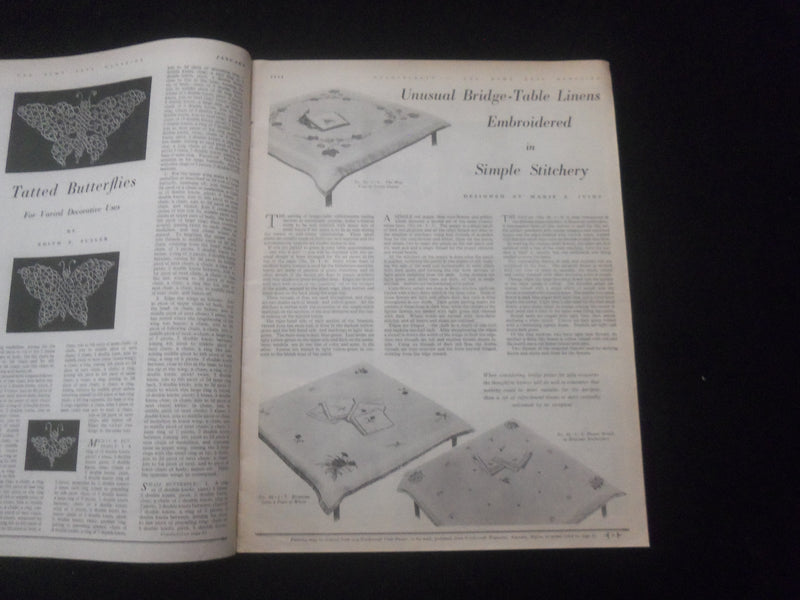1934 JANUARY NEEDLECRAFT MAGAZINE - NICE ILLUSTRATED COVER - SP 885W