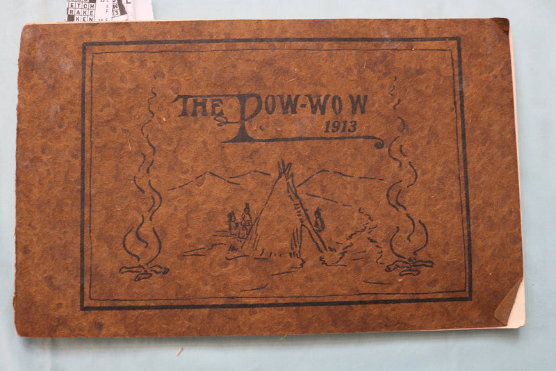 1911-1913 THE POW-WOW CALDWELL HIGH SCHOOL YEARBOOK - IDAHO - LOT OF 2 - K 2580