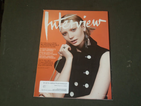 2014 AUGUST INTERVIEW MAGAZINE - MIA WASIKOWSKA COVER - B 1428