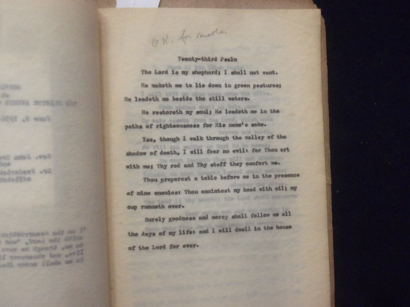 1936 ANNA HART MERRILL 1854-1936 MEMORIAL SERMON SOFTCOVER BOOKLET - K 227