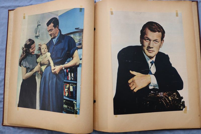 1940'S MOVIE STAR PHOTOS SCRAPBOOK - LARRY PARKS - RONALD REAGAN - E 26467