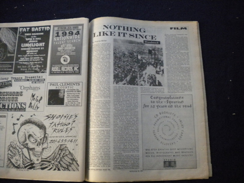 1994 AUGUST 10-17 THE AQUARIAN NEWSPAPER - 25TH ANNIVERSARY ISSUE - NP 6025