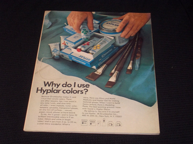 1968 SEPTEMBER AMERICAN ARTIST MAGAZINE VERY NICE ART COVER & CONTENT - E 2132