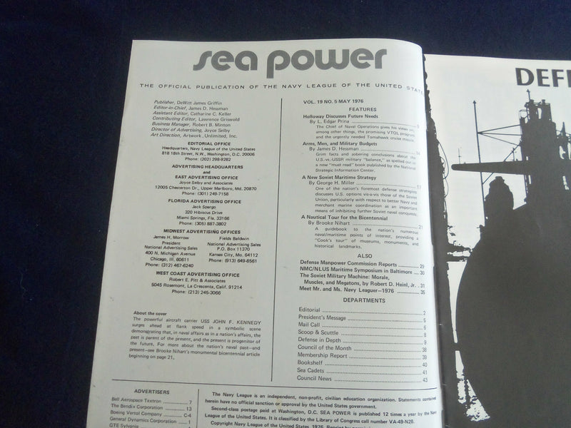 1976 MAY SEA POWER MAGAZINE - A NAUTICAL BICENTENNIAL- ST 7041