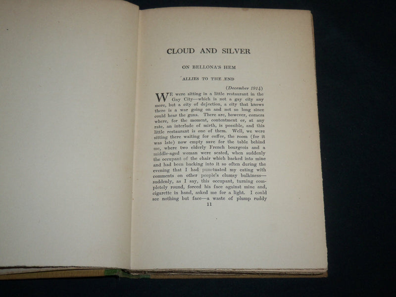 1916 CLOUDS AND SILVER HARDCOVER BOOK BY E. V. LUCAS - KD 6689