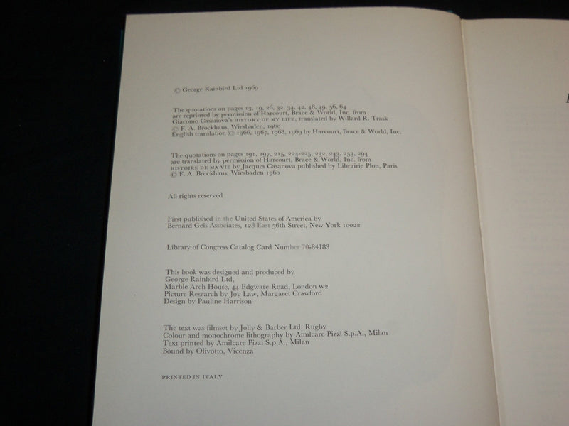 1969 CASANOVA HARDCOVER BOOK BY JOHN MASTERS - NICE PRINTS - KD 6866