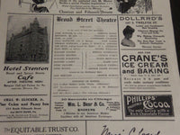 1908 SEPTEMBER PLAYS AND PLAYERS IN PHILADELPHIA THEATRE PROGRAM - J 2390